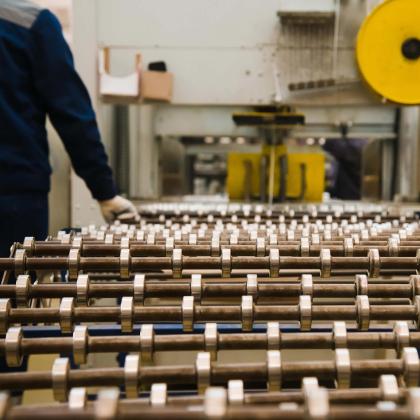 Factory processing corrugated cardboard